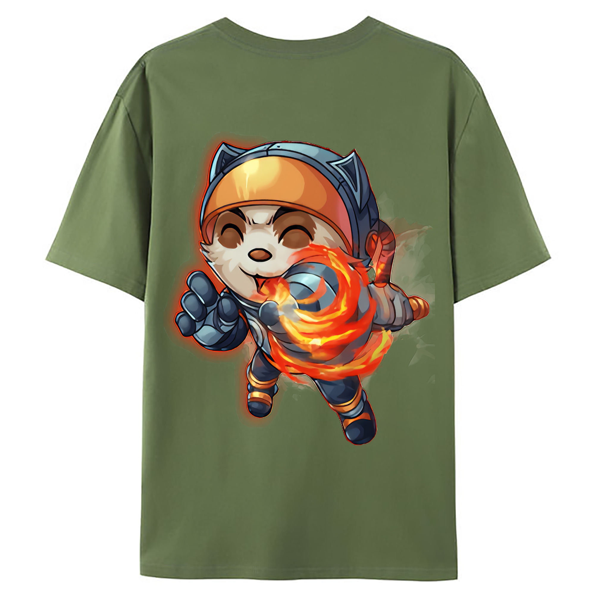 （画像用） リーグ・オブ・レジェンド League of Legends LOL 綿100％ メンズ半袖Tシャツ（バックプリント） 通気性